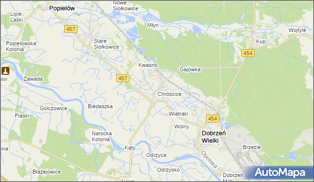 mapa Chróścice, Chróścice na mapie Targeo