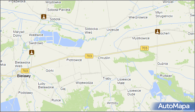 mapa Chruślin, Chruślin na mapie Targeo