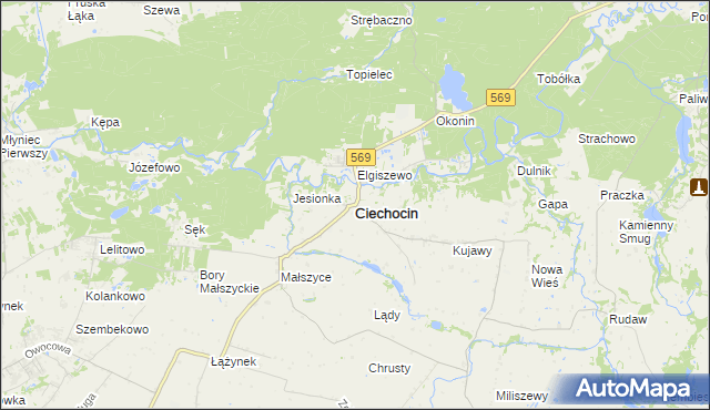 mapa Ciechocin powiat golubsko-dobrzyński, Ciechocin powiat golubsko-dobrzyński na mapie Targeo