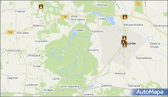 mapa Czerniczno, Czerniczno na mapie Targeo