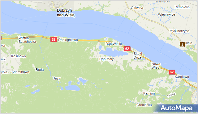 mapa Dąb Mały, Dąb Mały na mapie Targeo