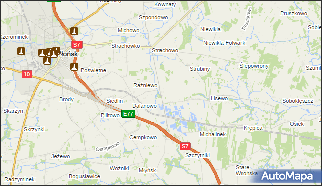 mapa Dalanówek, Dalanówek na mapie Targeo