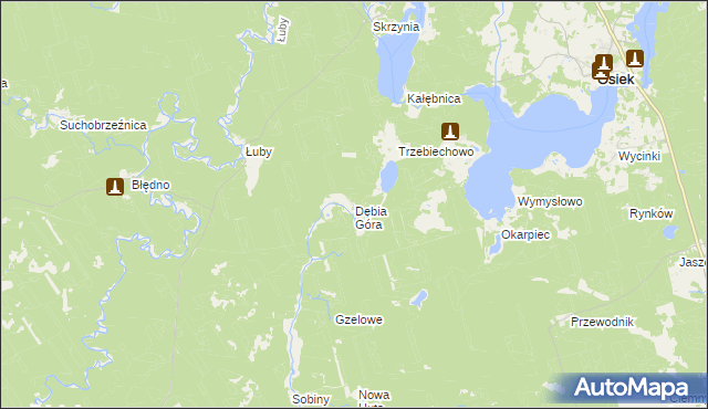 mapa Dębia Góra, Dębia Góra na mapie Targeo