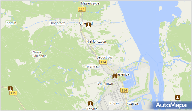 mapa Dębostrów, Dębostrów na mapie Targeo