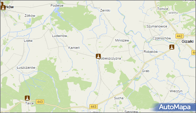 mapa Dobieszczyzna, Dobieszczyzna na mapie Targeo