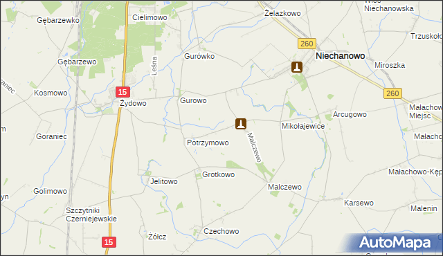 mapa Drachowo, Drachowo na mapie Targeo