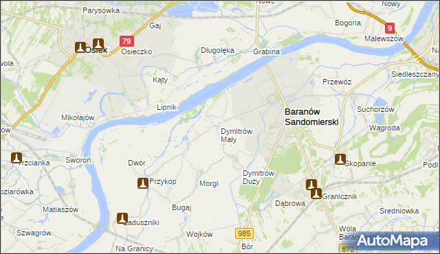 mapa Dymitrów Mały, Dymitrów Mały na mapie Targeo