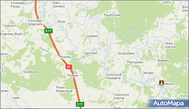 mapa Dziektarzewo, Dziektarzewo na mapie Targeo