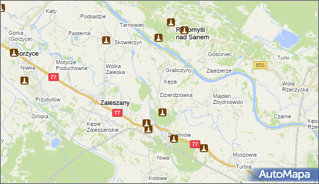 mapa Dzierdziówka, Dzierdziówka na mapie Targeo