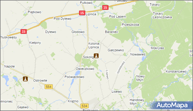 mapa Gałczewo, Gałczewo na mapie Targeo