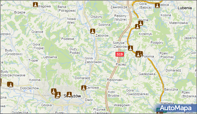 mapa Glinik Charzewski, Glinik Charzewski na mapie Targeo