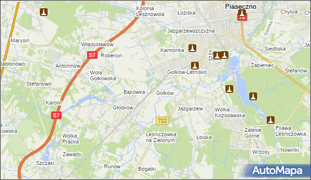 mapa Gołków, Gołków na mapie Targeo