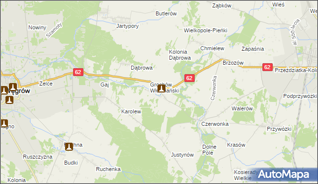 mapa Grochów Szlachecki, Grochów Szlachecki na mapie Targeo