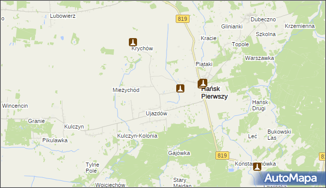 mapa Hańsk-Kolonia, Hańsk-Kolonia na mapie Targeo