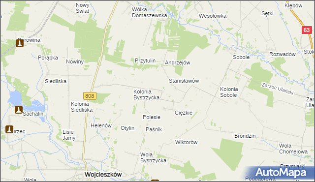 mapa Hermanów gmina Wojcieszków, Hermanów gmina Wojcieszków na mapie Targeo