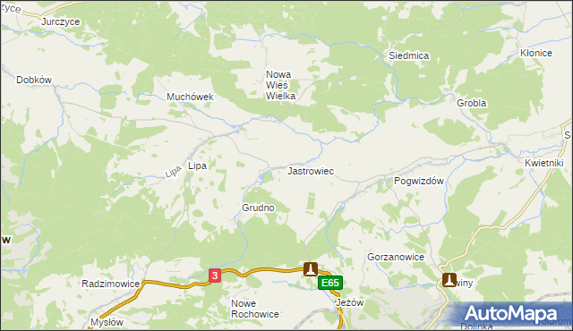 mapa Jastrowiec, Jastrowiec na mapie Targeo