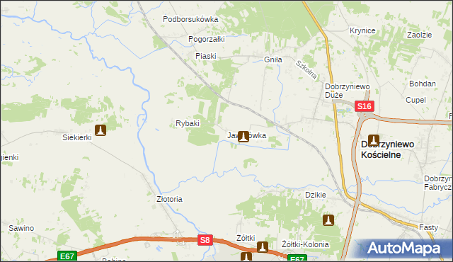 mapa Jaworówka, Jaworówka na mapie Targeo