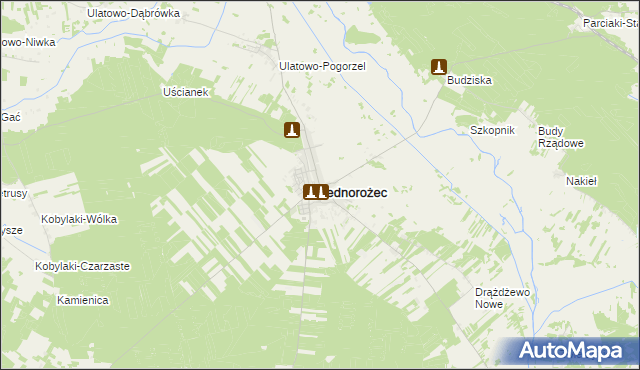 mapa Jednorożec, Jednorożec na mapie Targeo