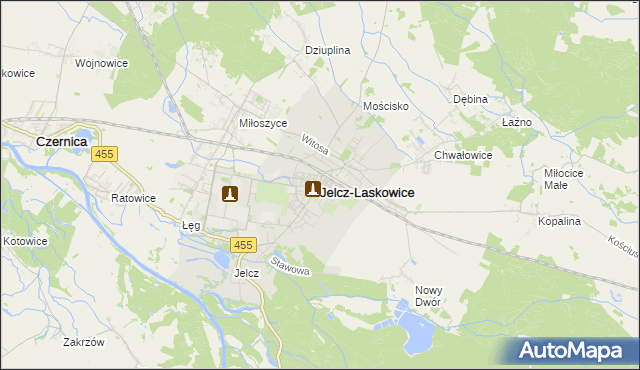 mapa Jelcz-Laskowice, Jelcz-Laskowice na mapie Targeo