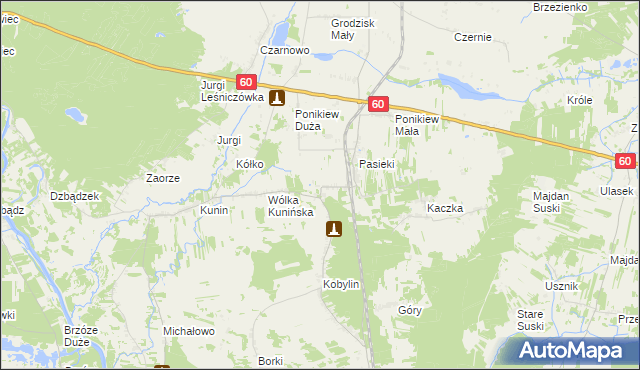 mapa Józefowo gmina Goworowo, Józefowo gmina Goworowo na mapie Targeo