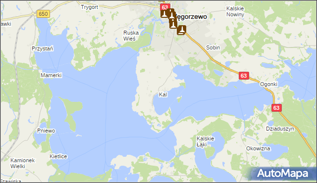 mapa Kal, Kal na mapie Targeo