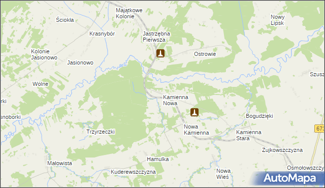 mapa Kamienna Nowa, Kamienna Nowa na mapie Targeo