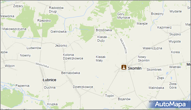 mapa Klasak Mały, Klasak Mały na mapie Targeo