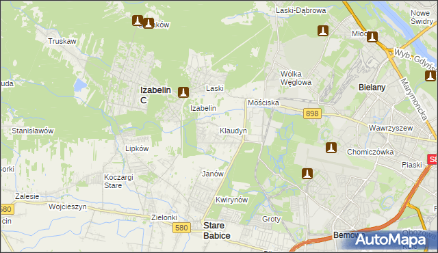 mapa Klaudyn, Klaudyn na mapie Targeo