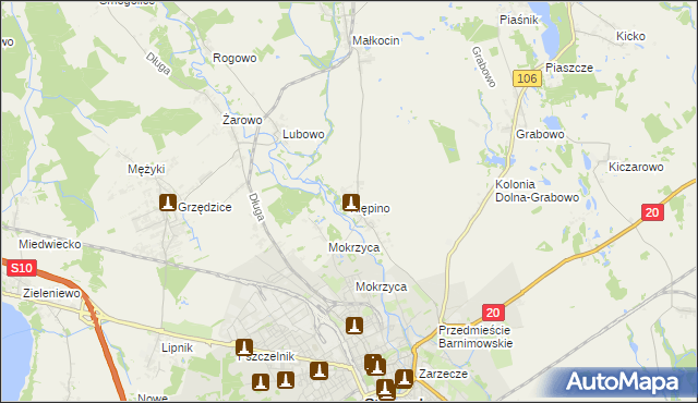 mapa Klępino, Klępino na mapie Targeo