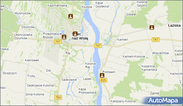 mapa Kolonia Nadwiślańska, Kolonia Nadwiślańska na mapie Targeo