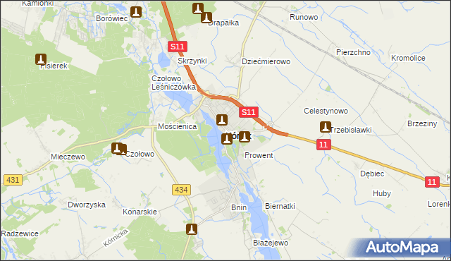 mapa Kórnik, Kórnik na mapie Targeo