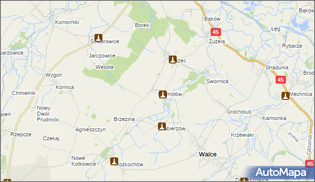 mapa Kromołów, Kromołów na mapie Targeo