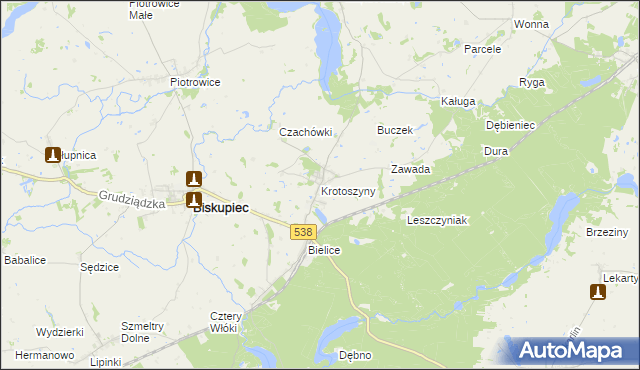 mapa Krotoszyny, Krotoszyny na mapie Targeo