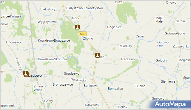 mapa Lelice, Lelice na mapie Targeo