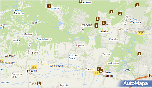 mapa Lipków, Lipków na mapie Targeo
