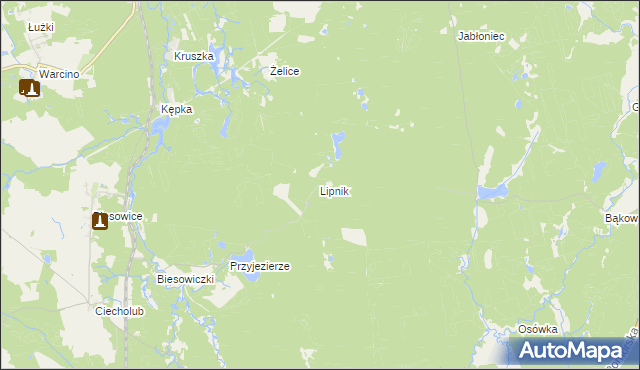 mapa Lipnik gmina Kępice, Lipnik gmina Kępice na mapie Targeo