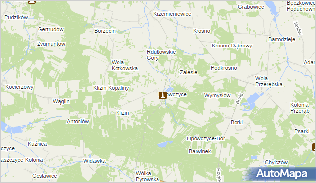 mapa Lipowczyce, Lipowczyce na mapie Targeo