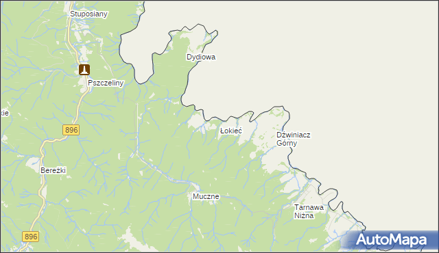 mapa Łokieć, Łokieć na mapie Targeo