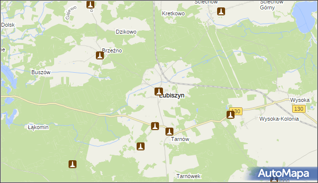 mapa Lubiszyn, Lubiszyn na mapie Targeo