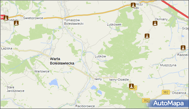 mapa Lubków, Lubków na mapie Targeo