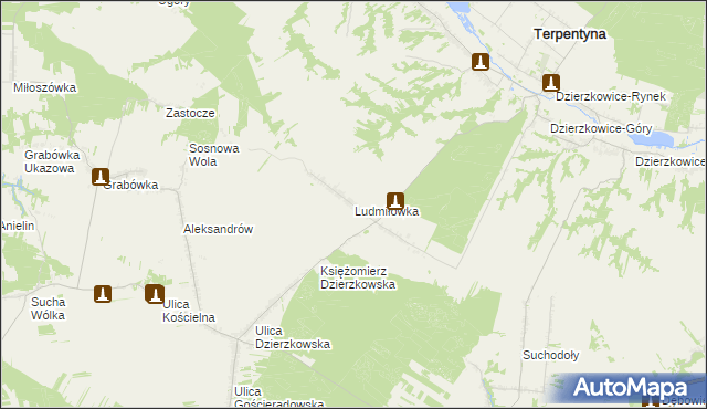 mapa Ludmiłówka, Ludmiłówka na mapie Targeo