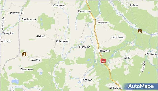 mapa Lulemino, Lulemino na mapie Targeo