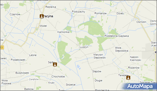 mapa Luszyn, Luszyn na mapie Targeo