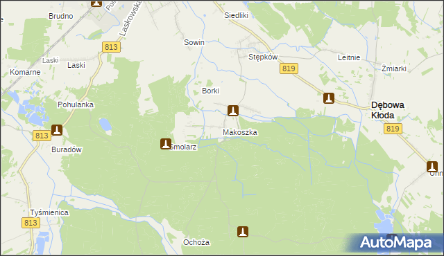 mapa Makoszka, Makoszka na mapie Targeo