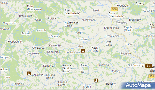mapa Mała, Mała na mapie Targeo