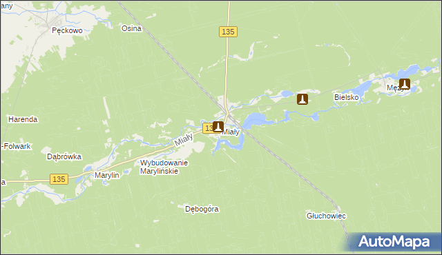 mapa Miały, Miały na mapie Targeo