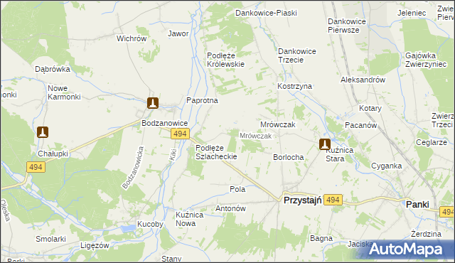 mapa Michalinów, Michalinów na mapie Targeo