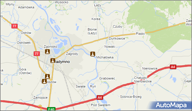 mapa Michałówka gmina Radymno, Michałówka gmina Radymno na mapie Targeo
