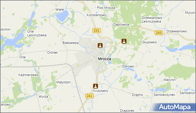 mapa Mrocza, Mrocza na mapie Targeo