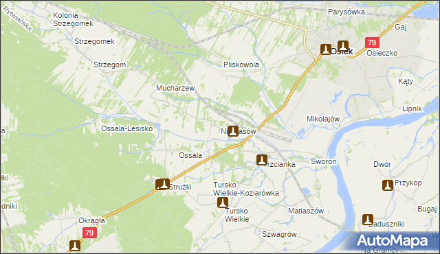 mapa Niekrasów, Niekrasów na mapie Targeo